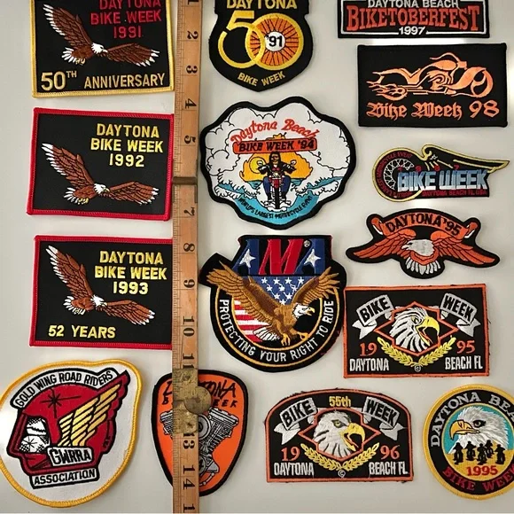 Harley and Daytona Beach Bike Week Embroidered Sew On Patches (21) - Picture 8 of 13